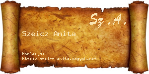 Szeicz Anita névjegykártya